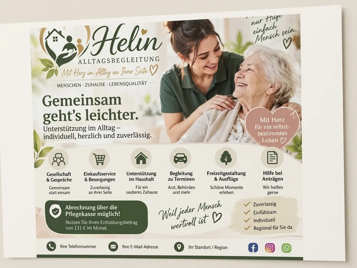 Alltagsbegleiterin im Gespräch mit einer älteren Dame